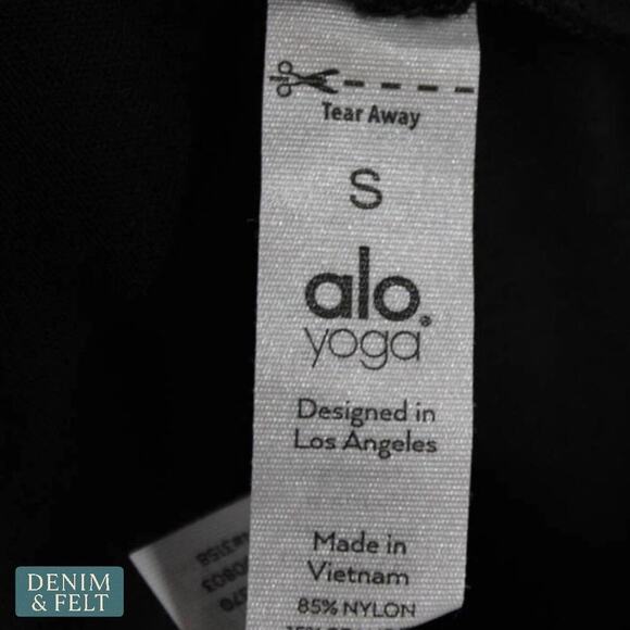 Alo Yoga High-Waist Zip It Flare Leggings Black Sculpting Stretch Size S NEW - Picture 14 of 16